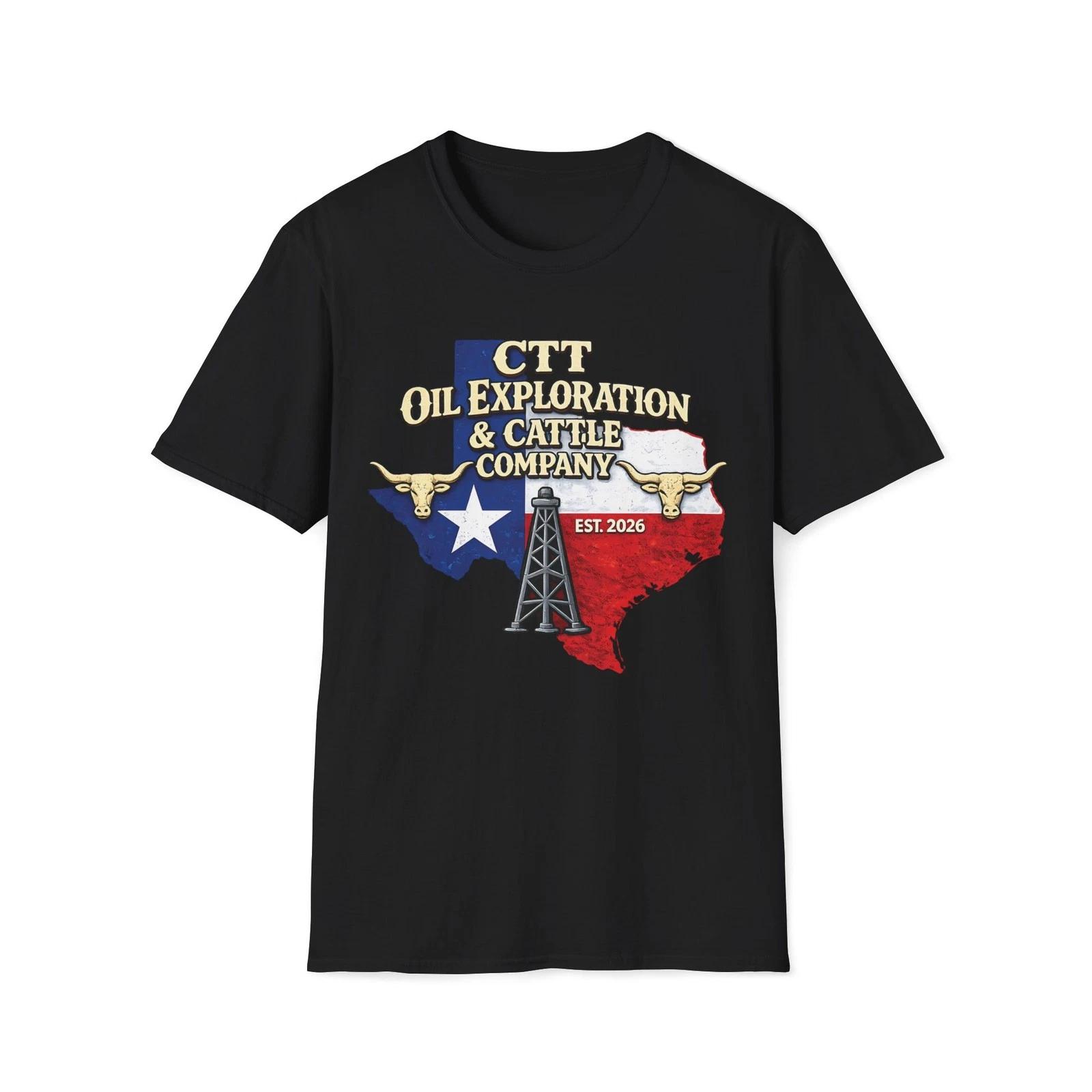 

CTT Oil Exploration Cattle Company T-Shirt | Landman Unisex Softstyle Tee1 L