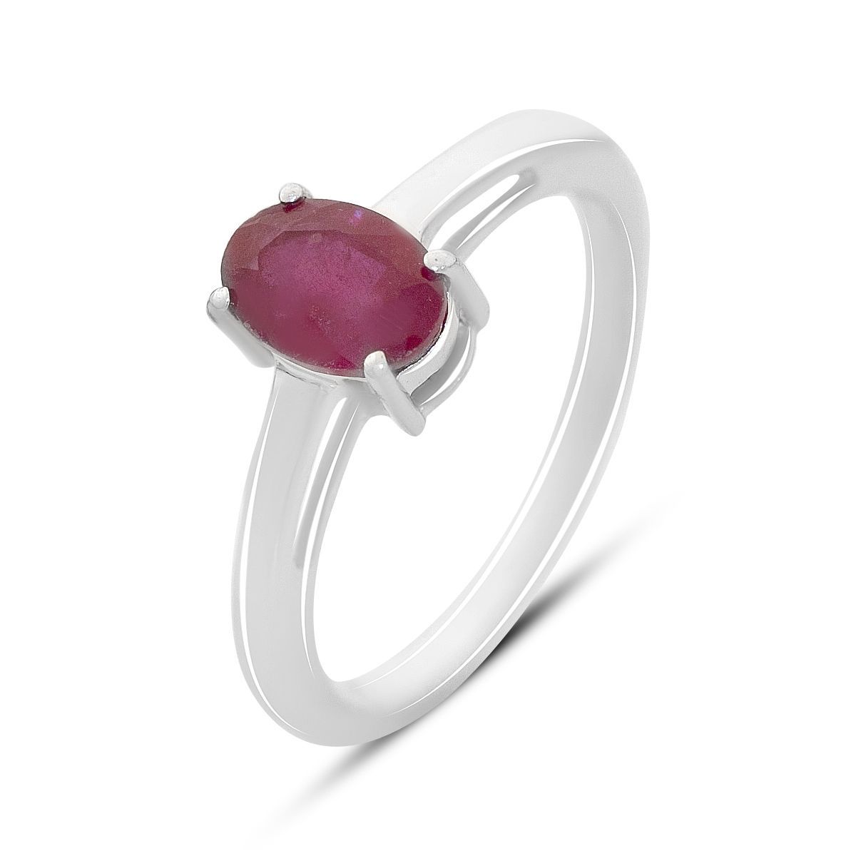 

Срібна каблучка з натуральним рубіном 1.05ct, вага виробу 2,52 гр (2165118) 17 rubine червоний колір