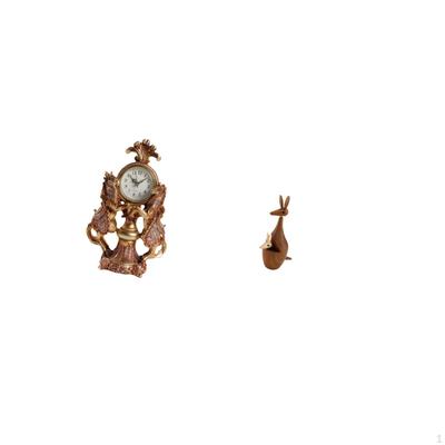 Horse Animal Clock Figurine Decorative Statue for Living Room Bedroom Desk Shelf Cabinet Party Favor