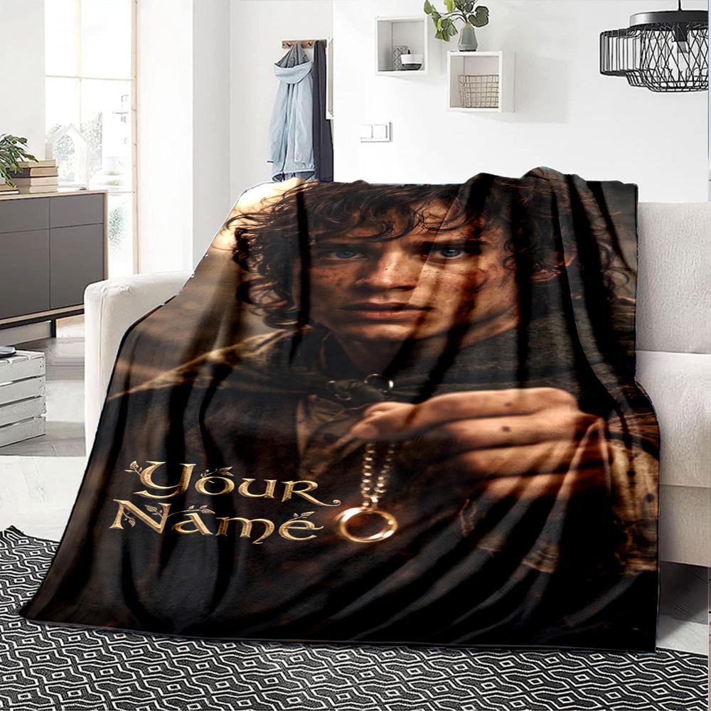 Lord Rings Personalized Name Blanket Multi-purpose Personalized Blanket Durable Comfort for Living Room Chair Bed Bedding for All Occasions