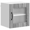 Wall Mounted Glass Cabinet LUCCA 2 Pcs Grey Sonoma 40 X 31 X 40 Cm