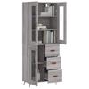 Highboard Sonoma Grau 69,5 x 34 x 180 cm Spanplatte
