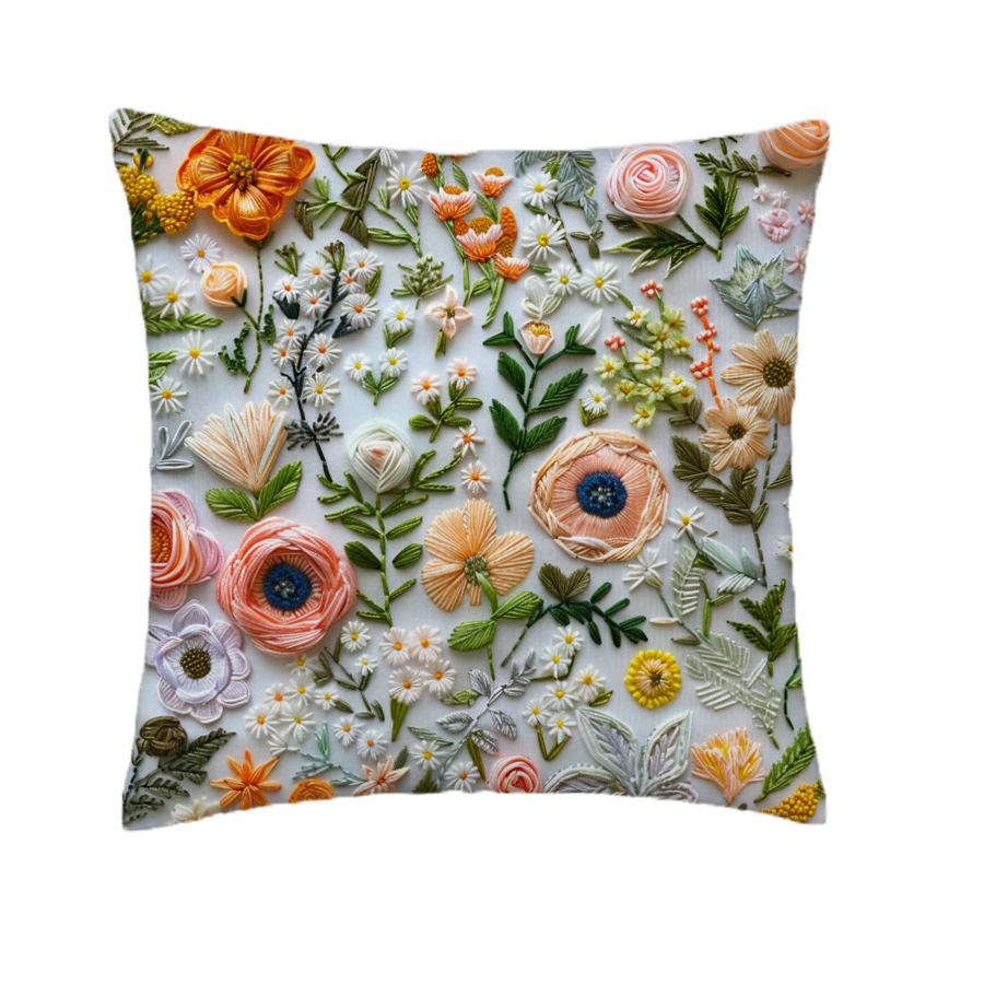 1pcs 45cm 3D Soft Cushion Pillow Cover Elegant Plant Floral Pillowcase for Home Living Room Bedroom Decoration Cushion Cover