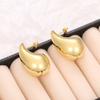 Fashion Ol Women'S Large Water Drop Glossy Earrings, Simple Ear Jewelry
