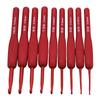 9pc/set DIY knitting needles, sweater crochet hook set, elegant, durable, DIY knitting enthusiasts hand weave tool, pink or red