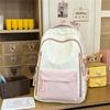 Color Block Women's Backpack Student's Lightweight Commuter Schoolbag
