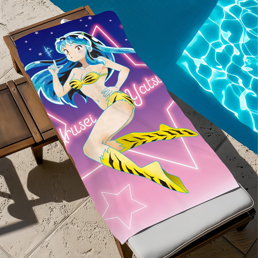 U-urusei cute Y-yatsura Anime Towel Beach Quick Dry Soft Pool Towels Gift for Travel Gym Shower Camping sports