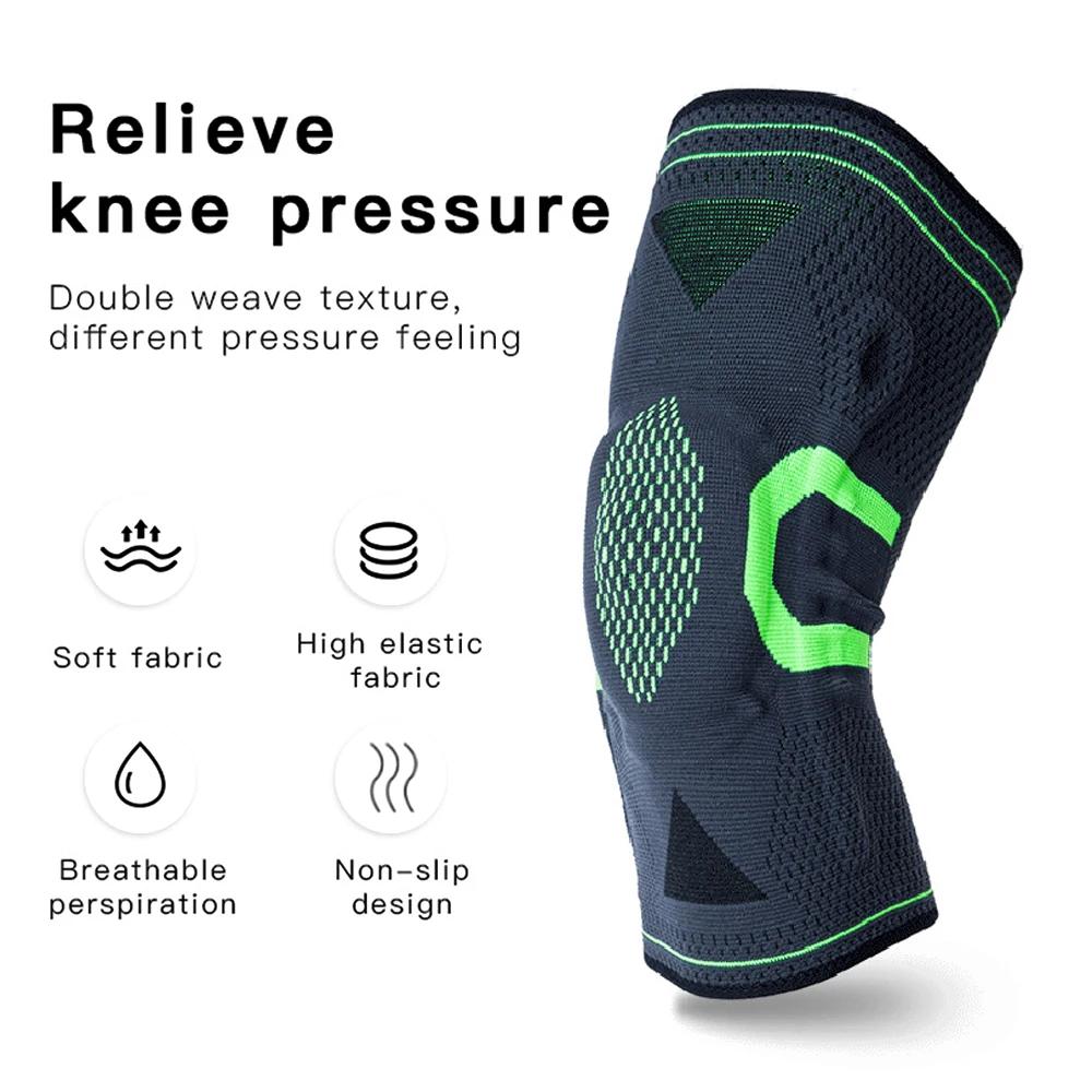 1/2Pcs Knee Braces for Knee Pain Knee Compression Sleeves with Silicone Gel& Spring Support,Knee Patella Protector