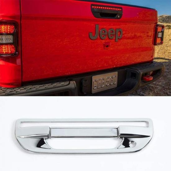 Chrome Tailgate Handle Decorative Cover Trim Shell for Jeep Gladiator JT -24