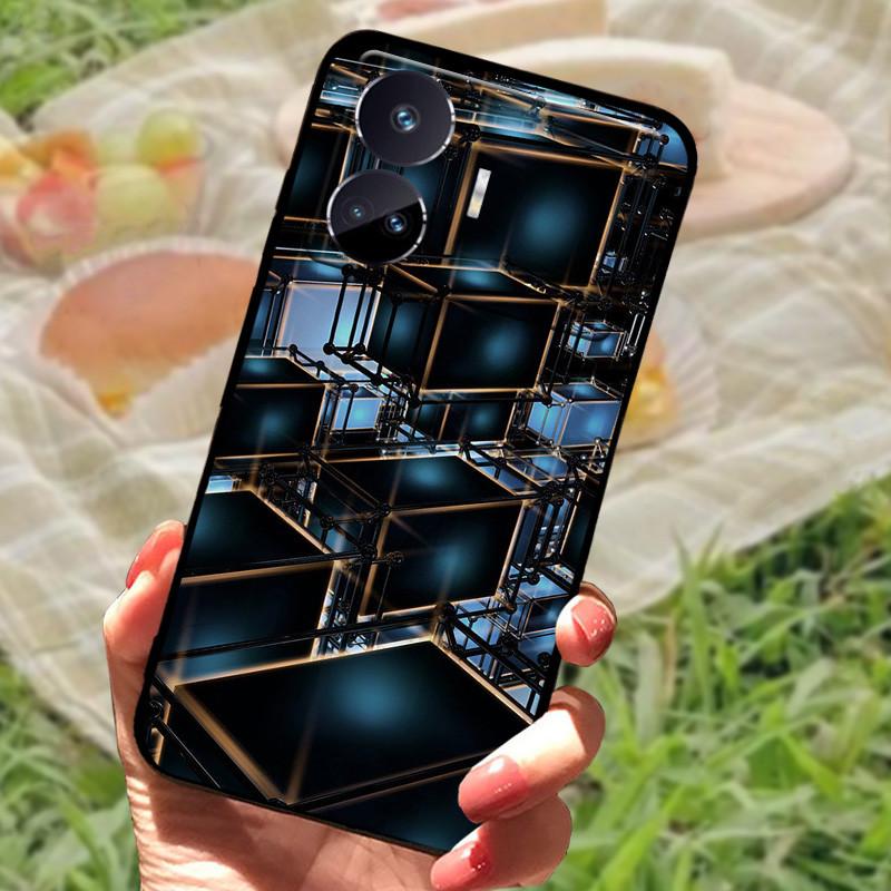 For Realme GT Neo 5 SE Case Popular Picture Black Silicone Soft Back Cover Case For Realme GT Neo 5 SE 5SE Phone Cover Funda