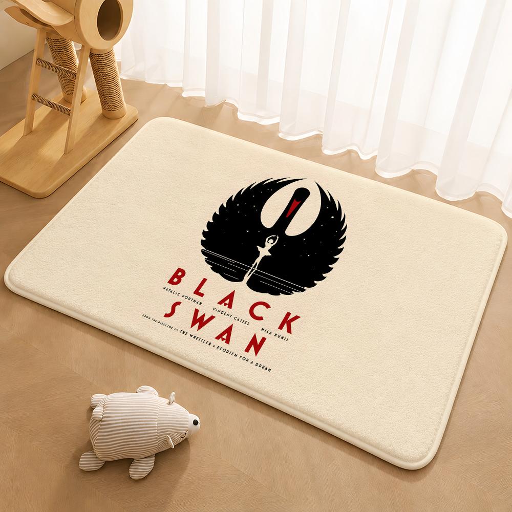 Movie Black Swan Classic Anime Floor Mat Floor Mat Soft Flannel Non-Slip Door Rug for Living Room