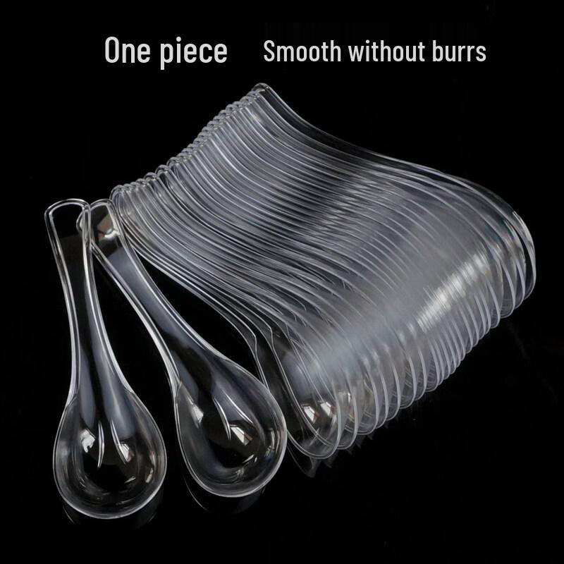 ZISIZ Individually Wrapped Disposable Plastic Spoons