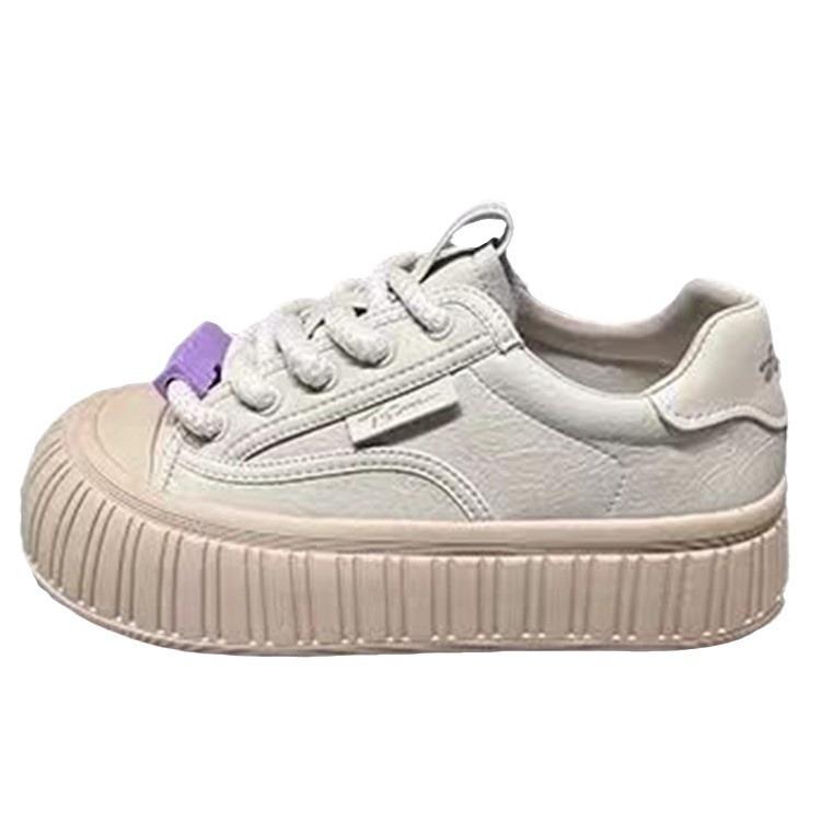 Ugly Cute Big Head Breathable Sneakers Women's 2024 Spring New Korean Version Platform Biscuit Shoes Versatile Casual Little White Shoes