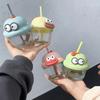 Mini Water Cup 210ml Water Cup Accessories New Cartoon Glass Straw Cups