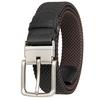 3.5Cm elastic braided pin buckle belt Double-sided rotating pin buckle elastic belt