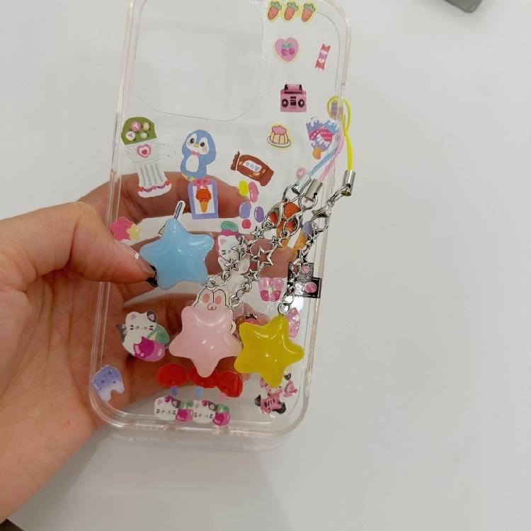 Eye Catching Phone Pendant Star Keychain Phone Charm Keyringfor Women and Girls