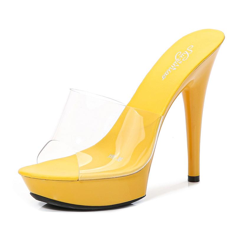 Slippers Women's 2025  New Summer Fashion 13CM Versatile  Sexy High Heels Stiletto