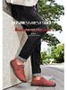 2023 Spring Men's Plus Size Leather Slip-On Casual Shoes with Zipper
