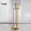 Tuqiu Gold Bathroom Bathtub Faucet Handheld Shower Free Standing Black Oil Brushed Swan BathTub Mixer Taps Floor Mounted