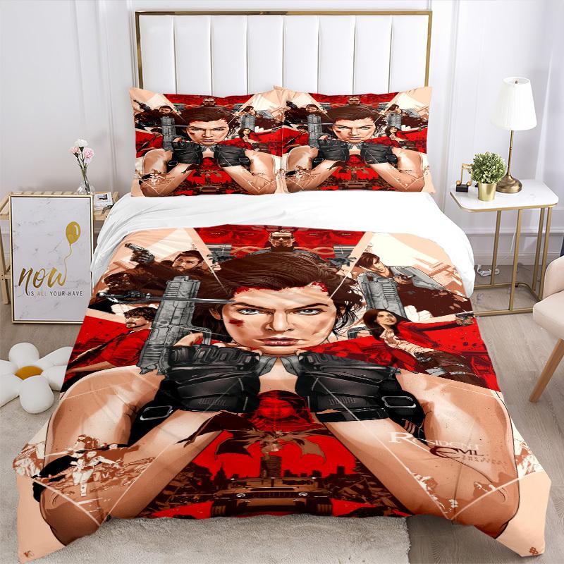 Resident Evil: The Final Chapter Bedding Set - 3 Piece Comforter Cover Gift for Bedroom,Includes No InsertB176