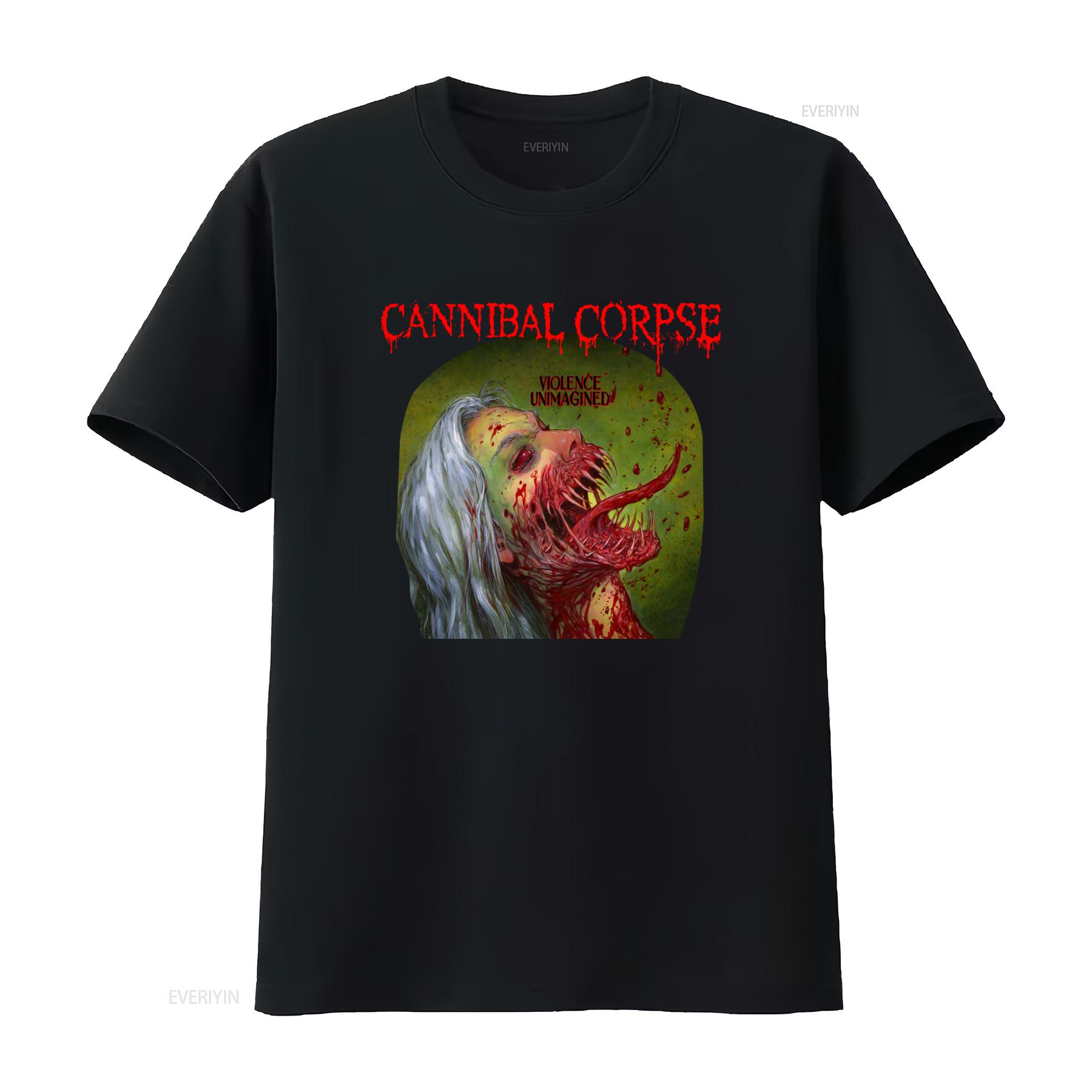 

Cannibal Corpse Violence Unimagined Mens T Shirt Extreme Metal Band Merch vintage Washed Stylish homme Stretched fashion 4XL