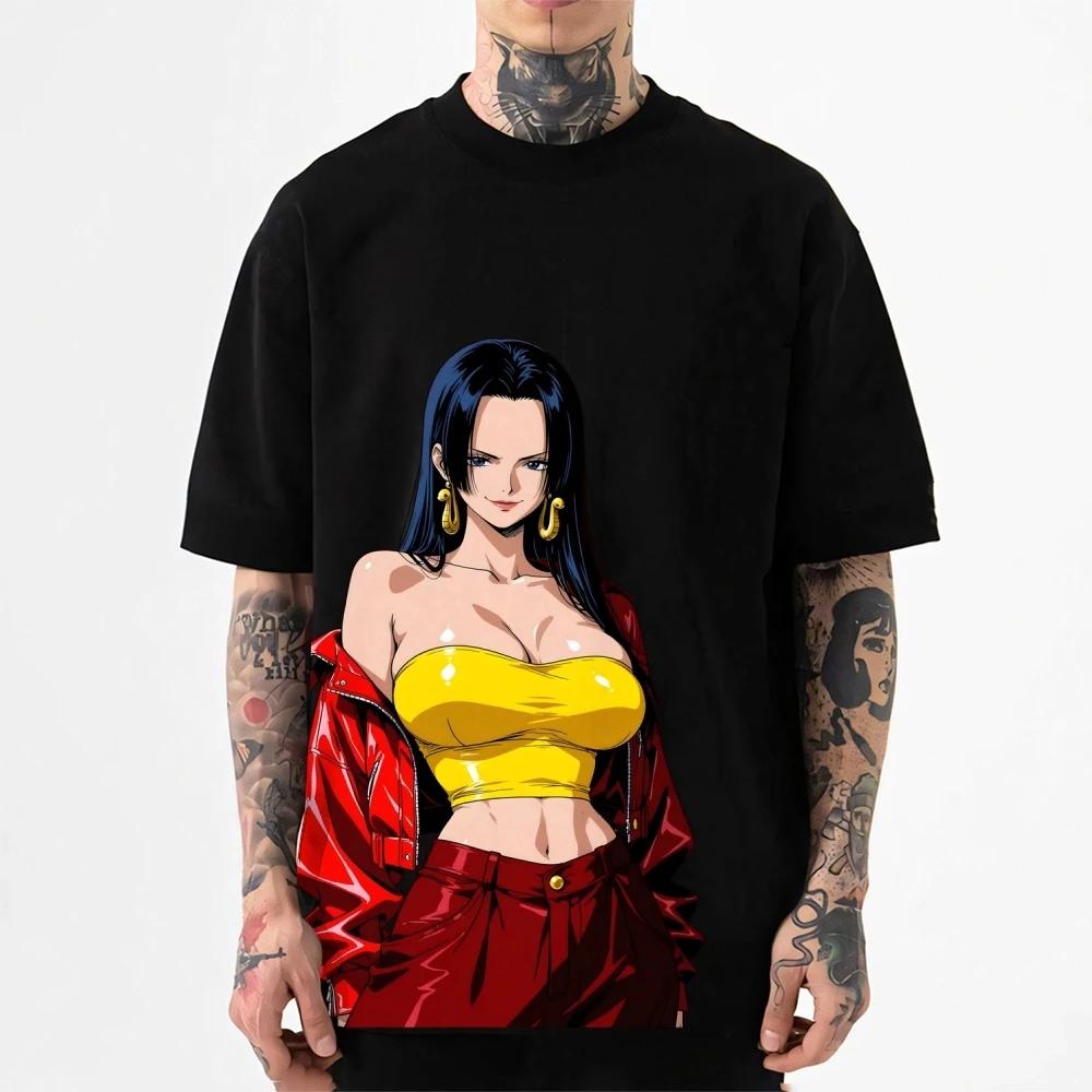 One Piece Boa Hancock Japanese Style Classic Tee High-quality Streetwear Men's Clothing Women's Clothing 2026 New Summer T Shirt