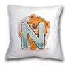 Polyester/Linen Lovely Bear Alphabet Print Cushions Case Cartoon Bears Letters Decor Pillows Case Sofa Livingroom Throw Pillows