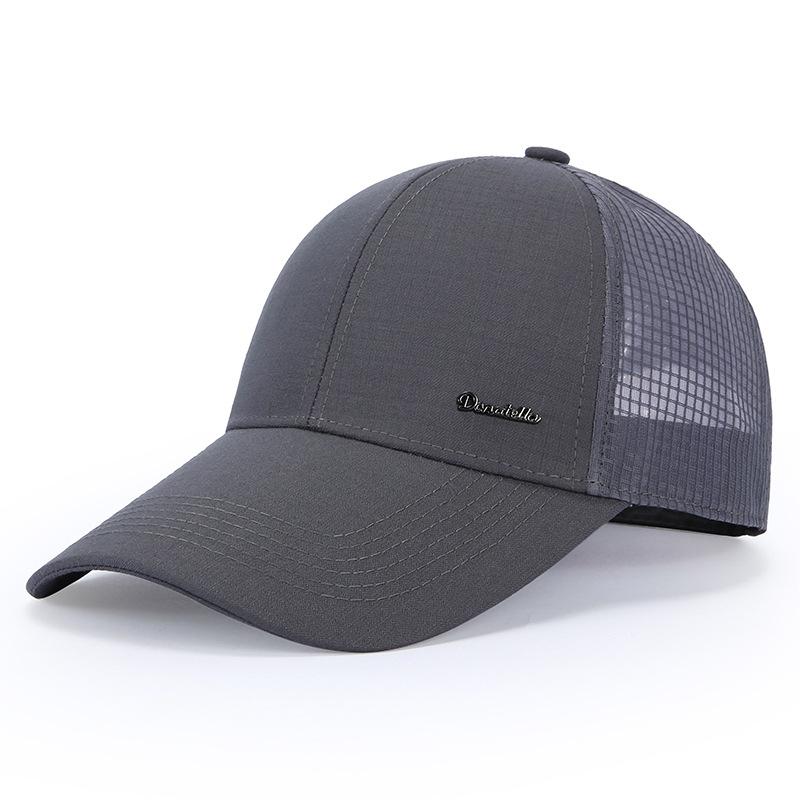 Summer breathable mesh baseball cap men s outdoor sports sunscreen cap серый