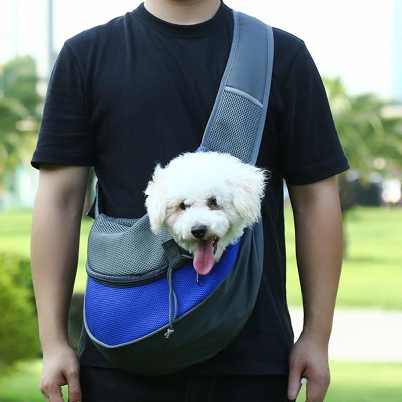 Portable Mesh Pet Carrier Sling Bag for Small Dogs Cats Pomeranian Teddy Breathable Shoulder Riding Summer