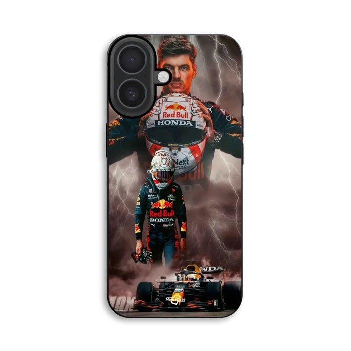 Hülle Für iPhone 18 Verstappen Blitz Formel 1 Helm F1 Maniacase schwarz