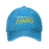 Punk Unisex Cotton Born In  Birthday Gifts Baseball Cap Adult Adjustable Dad Hat Women Men Sun Protection
