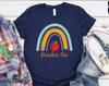 Colorful Teacher Life Rainbow Apple T-Shirt and Kids Tshirt, Cute Educator Gift, Bright Fun Teacher Apparel, Unisex
