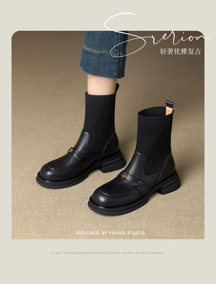 Skinny Boots Women's Autumn and Winter Knitted Elastic Socks Boots Flat Boots