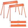 Saw Horses, 2 Pack Folding Work Horses, 299.4 Kg Load Capacity Sawhorse with Heavy Duty Legs, All-Metal Portable Saw Horse with Non-Slip Foot Pads,