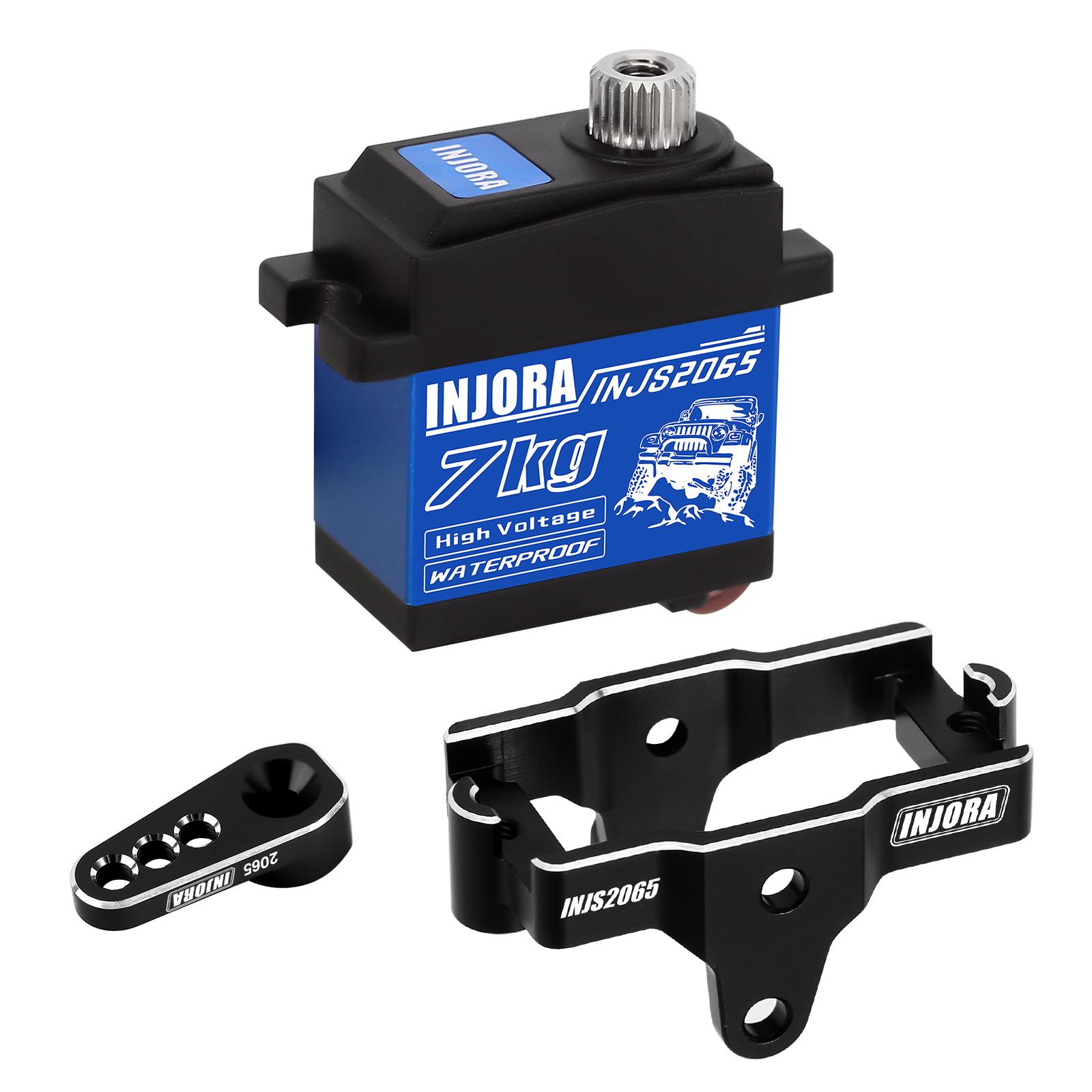 Injora Injs2065 7Kg Hoge Spanning Waterdicht 2065 Digitale Servo Met Bevestiging Voor 118 Rc Crawler Trx4M Upgrade