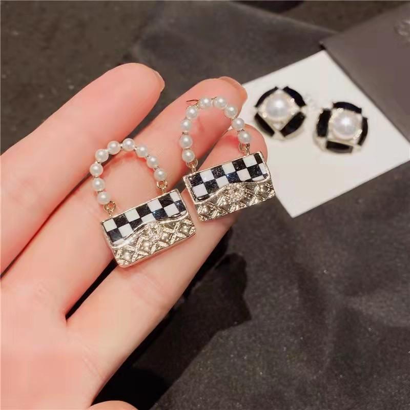 New Fashion Korean Oversized White Pearl Drop Earrings for Women Girls Bohemian Golden Round Zircon Wedding Earring Jewelry Gift