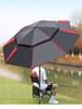 Thickened Foldable Black Fishing Umbrella with Ground Insert, Universal Waterproof & Sun Protection