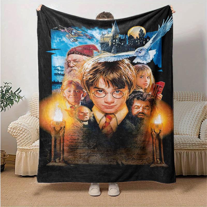 Harry Potter and the Sorcerer's Stone Movie Poster PrintPrint Blanket, Soft Blanket For Sofa Office Bed And Travelling Daughter Birthday Gif