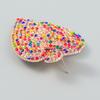 Digadagu Metallic Colorful Rhinestone Heart Earrings Women's Pop Exaggerated Dangle Earrings Party Jewelry Accessories