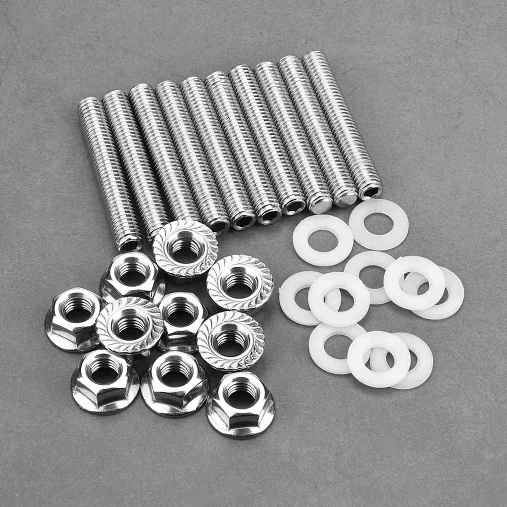 Stainless Steel Header Black Exhaust Manifold Head stud Bolt Kit Bolts for Honda Acura