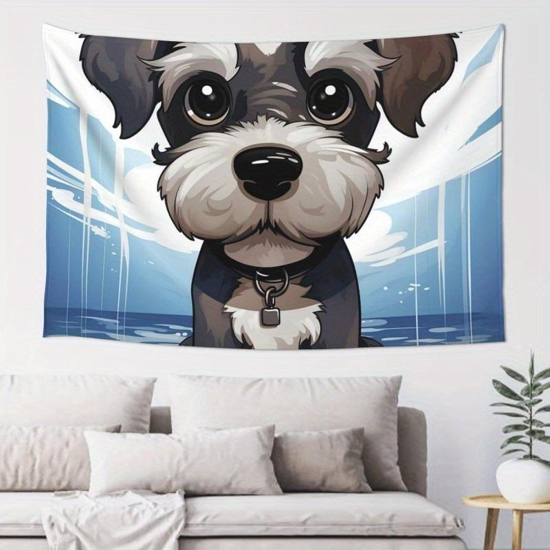 

Милый мультяшный узор с собаками Цифровая печать Полиэстер Настенный гобелен подходит для использования в гостиных спальнях офисах барах вечеринках 74x94cm(29x37in)