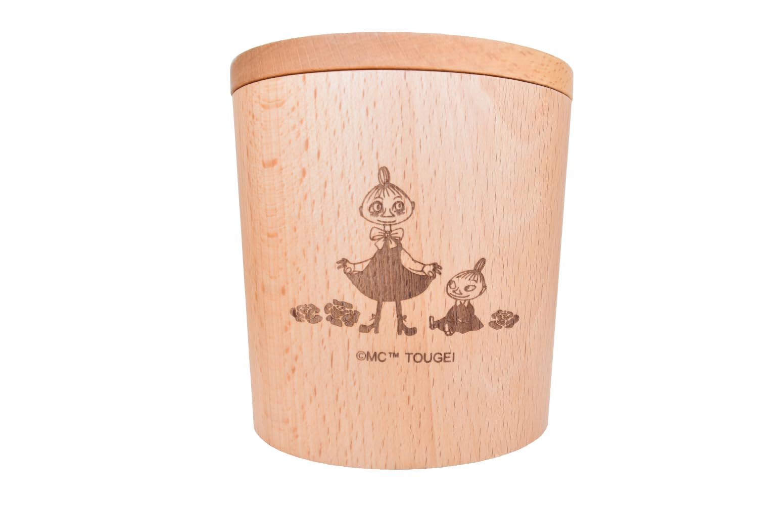

TOUGEI Банка и Маленький Контейнер для Хранения из Натурального Дерева Серии Муми-тролли 250 мл Деревянный Контейнер для Хранения (Мой Мой) бежевый