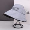 Spring New Letter Fisherman Hat Children Wide Brim Sunshade Sunscreen Hat Showing Face Small Leisure Beach Basin Hat
