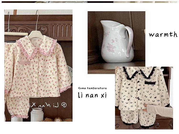 88231 Girls' Fleece Pajama Set: Autumn/Winter 2025, Cozy Homewear for Small & Medium Children