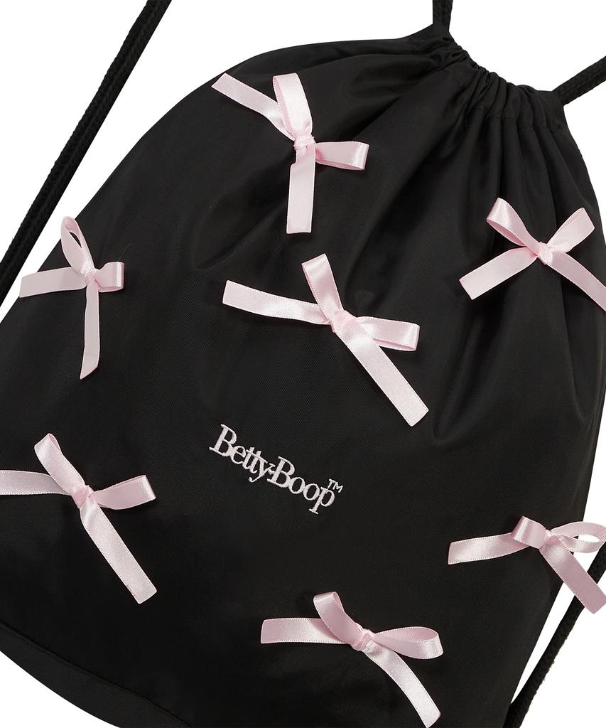 Cnvs Betty Boop Ribbon Nylon Gym Sack_Black