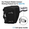 SEAMETAL 6 In 1 Nozzle High Pressure Washing Nozzle 1/4 Quick Connector Rotating Car Washer Spray Nozzle
