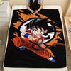 Dragon Ball Charaktere Druck Flanelldecke, Hohe Qualität, Bequem für Alle Jahreszeiten, Heimdekoration, Wärme und Komfort, Perfekt für Weihnachtsgeschenke