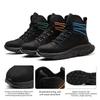 Men's Work Safety Boots Anti-smash and Anti-puncture Steel Toe Protective Shoes Men Breathable and Comfortable High-top Boots