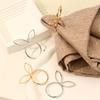 Pack of 6 Cute Napkin Rings Easters Ear Shape Napkin Holder Metal Napkin Jewelry Sophisticated Platings Accessorys