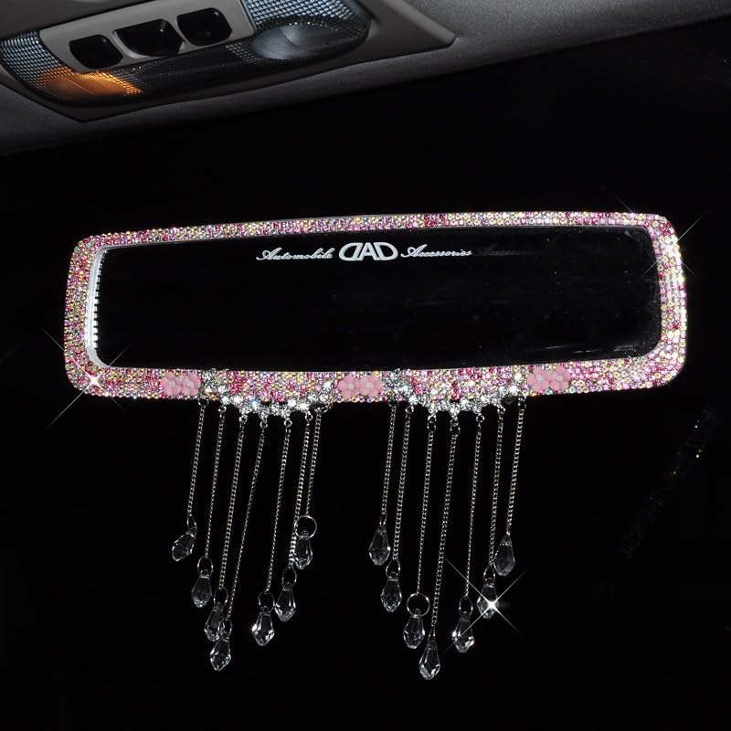 Zifizo Mirror, Rear View Mirror, Rearview Mirror, Glitter Type, Car Easy Installation, Dress Up,
